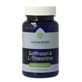 Vitakruid Saffraan 28mg (Affron) & L-Theanine 30.00 Vegetarische capsules