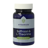 Vitakruid Saffraan 28mg (Affron) & L-Theanine 30.00 Vegetarische capsules