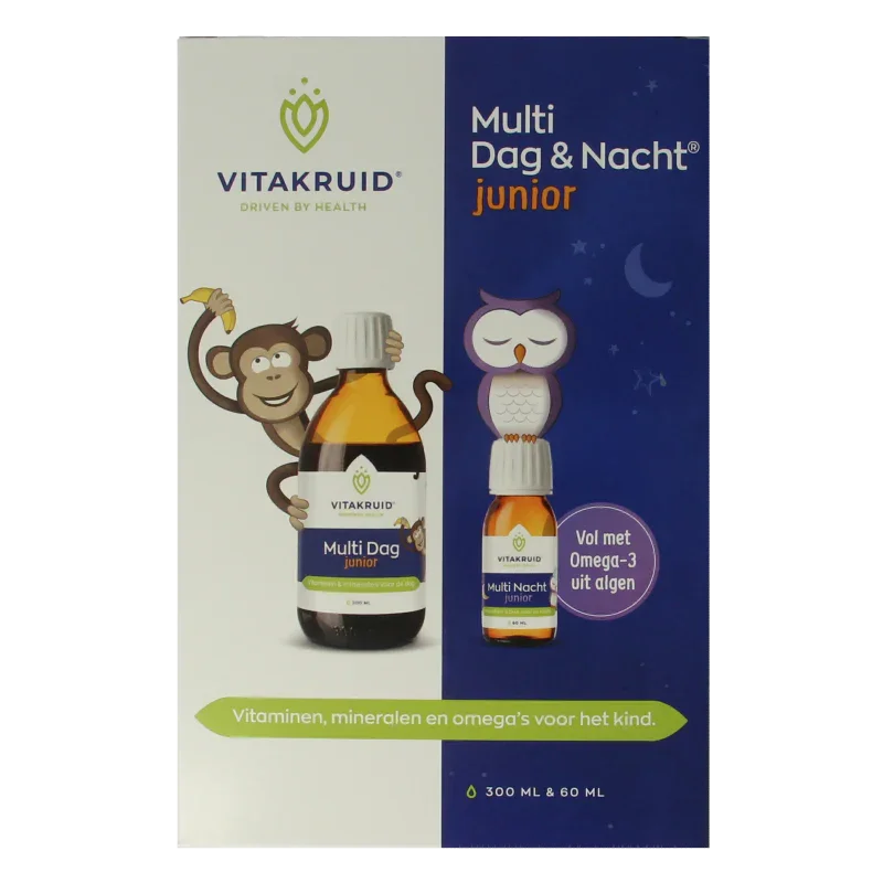 Vitakruid Multi Dag & Nacht Junior 100% Vegan 360 Milliliter
