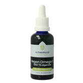 Vitakruid Vegan Omega 3 algenolie 1250 tryglyceriden 500 DHA 50 Milliliter