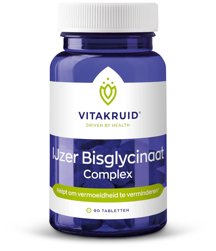 Vitakruid IJzer Bisglycinaat 28 Complex oa Koper Vitamine C 90 Tabletten