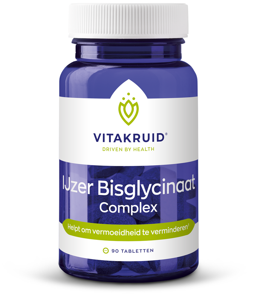 Vitakruid IJzer Bisglycinaat 28 Complex oa Koper Vitamine C 90 Tabletten