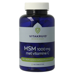 Vitakruid MSM 1000 mg > 99,9% zuiver + vitamine C 120.00 Tabletten