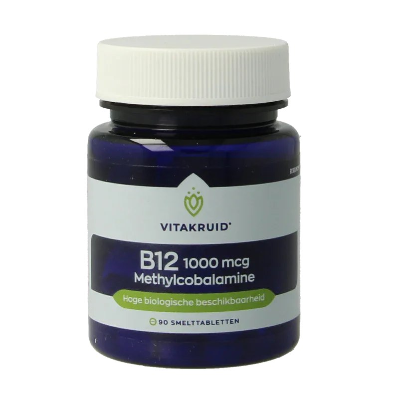 Vitakruid B12 1000 mcg Actief Methylcobalamine 90 Smelttabletten