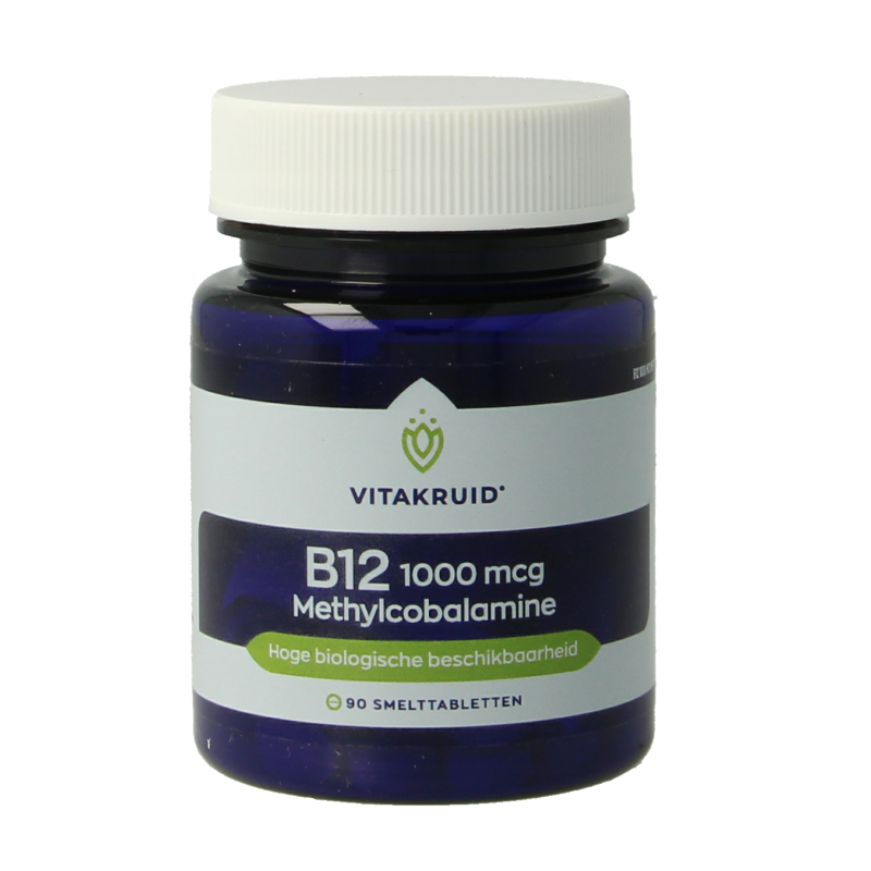 Vitakruid B12 1000 mcg Actief Methylcobalamine 90 Smelttabletten