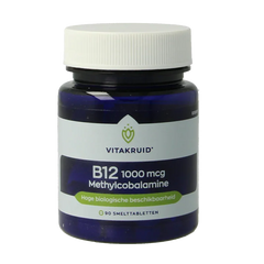 Vitakruid B12 1000 mcg Actief Methylcobalamine 90 Smelttabletten