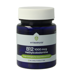 Vitakruid B12 1000 mcg Actief Methylcobalamine 90 Smelttabletten