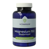 Vitakruid Magnesium 150 Bisglycinaat met 200mg L-Taurine 90 Tabletten