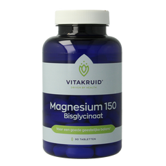 Vitakruid Magnesium 150 Bisglycinaat met 200mg L-Taurine 90 Tabletten