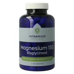 Vitakruid Magnesium 150 Bisglycinaat met 200mg L-Taurine 180 Tabletten