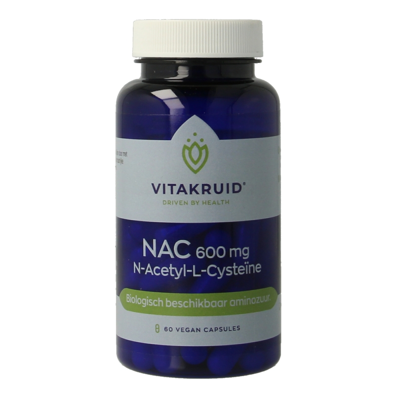Vitakruid NAC 600mg N-Acetyl-L-Cysteine 60.00 Vegetarische capsules