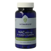 Vitakruid NAC 600mg N-Acetyl-L-Cysteine 60.00 Vegetarische capsules