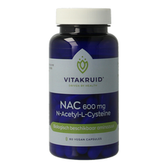 Vitakruid NAC 600mg N-Acetyl-L-Cysteine 60.00 Vegetarische capsules