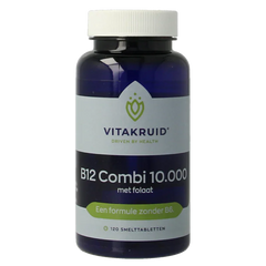 Vitakruid B12 Combi 10.000 met Actief Folaat 120 Smelttabletten
