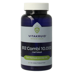 Vitakruid B12 Combi 10.000 met Actief Folaat 120.00 Smelttabletten
