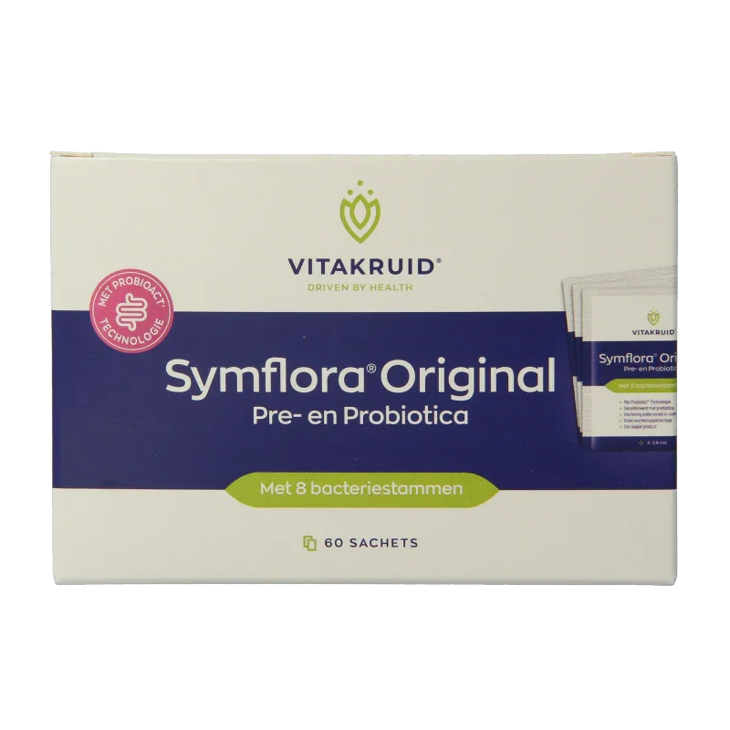 Vitakruid Symflora Original Pre- en Probiotica 8 stammen 60 Sachets