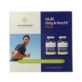 Vitakruid Multi Dag & Nacht Man 100% Vegan 2 x 90 180 Tabletten