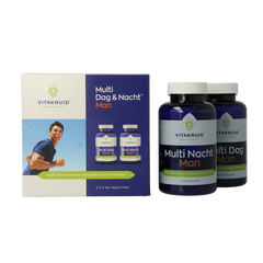 Vitakruid Multi Dag & Nacht Man 100% Vegan 2 x 90 180 Tabletten