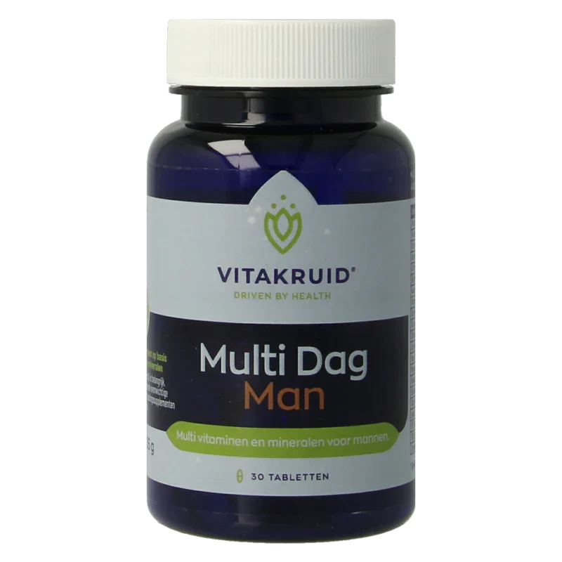 Vitakruid Multi Dag Man 100% Vegan 30 Tabletten