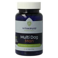Vitakruid Multi Dag Man 100% Vegan 30 Tabletten