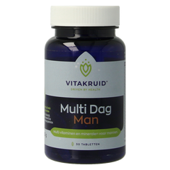 Vitakruid Multi Dag Man 100% Vegan 30.00 Tabletten