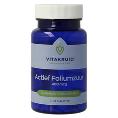Vitakruid Actief Foliumzuur Quatrefolic 5-MTHF 400 mcg 90.00 Tabletten