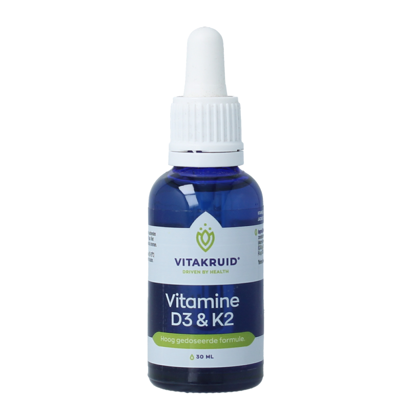 Vitakruid Vitamine D3 & K2 (MenaQ7) met druppelpipet 30 Milliliter