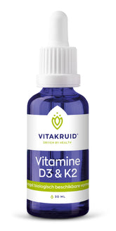 Vitakruid Vitamine D3 & K2 (MenaQ7) met druppelpipet 30 Milliliter