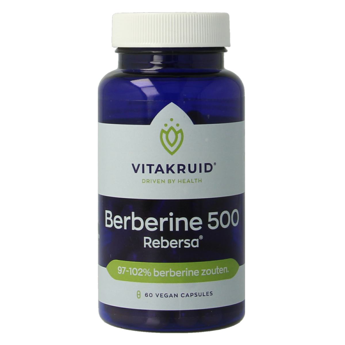 Vitakruid Berberine 500 Rebersa 97-102% berberine zouten 60.00 Vegetarische capsules
