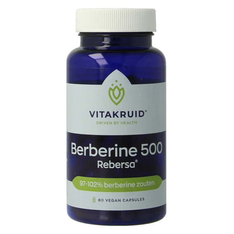 Vitakruid Berberine 500 Rebersa 97-102% berberine zouten 60 Vegetarische capsules