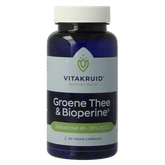 Vitakruid Groene Thee & Bioperine >50% EGCG >80% catechines 60 Vegetarische capsules