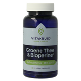 Vitakruid Groene Thee & Bioperine >50% EGCG >80% catechines 60 Vegetarische capsules