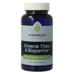 Vitakruid Groene Thee & Bioperine >50% EGCG >80% catechines 60.00 Vegetarische capsules