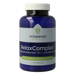 Vitakruid RelaxComplex oa Magnesium Tauraat & Vitamine D3 90 Tabletten