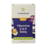 Vitakruid Vitamine K & D baby druppels 10ml 20 Milliliter