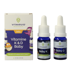 Vitakruid Vitamine K & D baby druppels 10ml 20 Milliliter