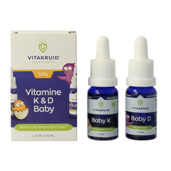 Vitakruid Vitamine K & D baby druppels 10ml 20 Milliliter