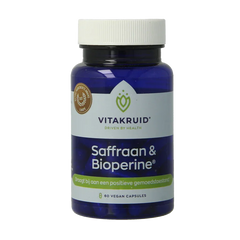 Vitakruid Saffraan 28 mg (Affron) & Bioperine 60 Vegetarische capsules