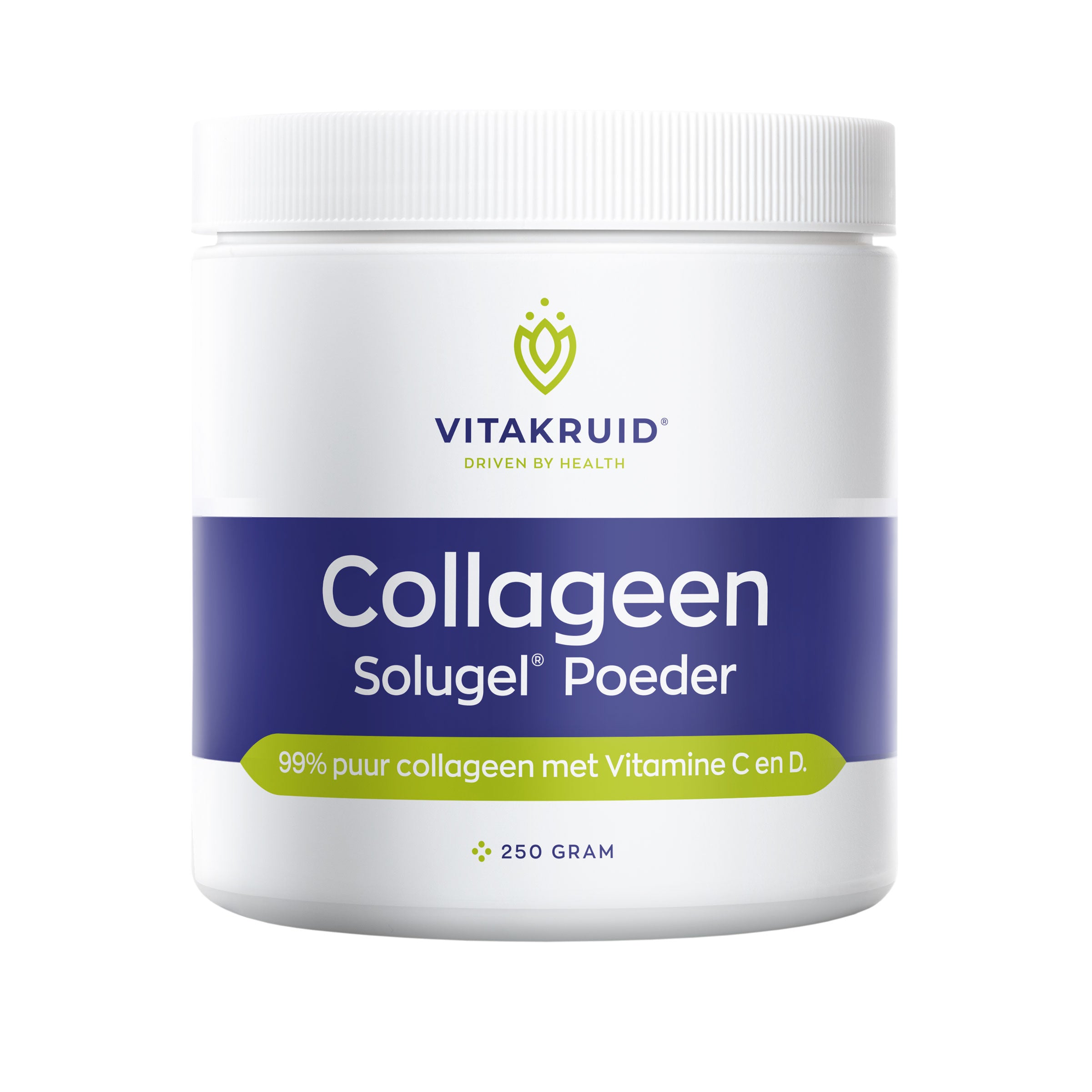 Vitakruid Collageen Solugel poeder met vitamine C & D 250 Gram