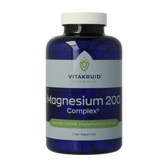 Vitakruid Magnesium 200 Complex Tauraat Malaat Bisglycinaat 180 Tabletten