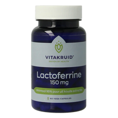 Vitakruid Lactoferrine 150 mg minimaal 95% puur + Vitamine C 60 Vegetarische capsules