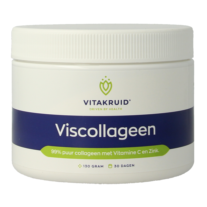 Vitakruid Viscollageen 99% puur collageen vitamine C & zink 130 Gram