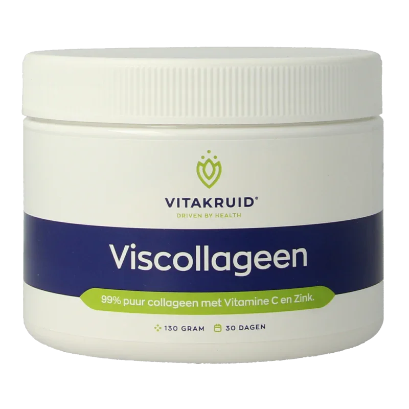 Vitakruid Viscollageen 99% puur collageen vitamine C & zink 130 Gram
