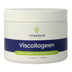 Vitakruid Viscollageen 99% puur collageen vitamine C & zink 130 Gram