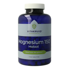 Vitakruid Magnesium 150 Malaat met Vitamine B6 (P-5-P) 180 Tabletten