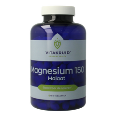 Vitakruid Magnesium 150 Malaat met Vitamine B6 (P-5-P) 180 Tabletten