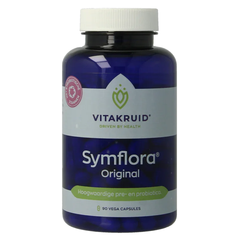 Vitakruid Symflora Original Pre- en Probiotica 8 stammen 90 Vegetarische capsules