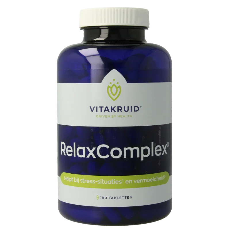 Vitakruid RelaxComplex oa Magnesium Tauraat & Vitamine D3 180 Tabletten