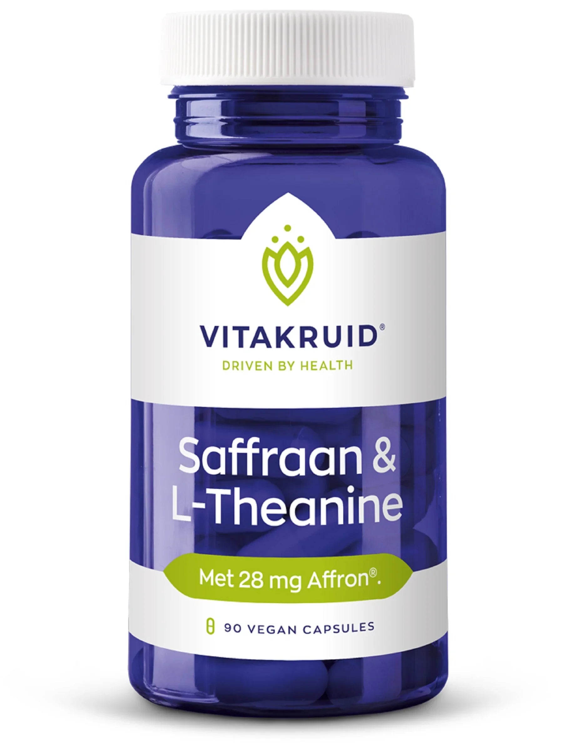Vitakruid Saffraan 28mg (Affron) & L-Theanine 90 Vegetarische capsules