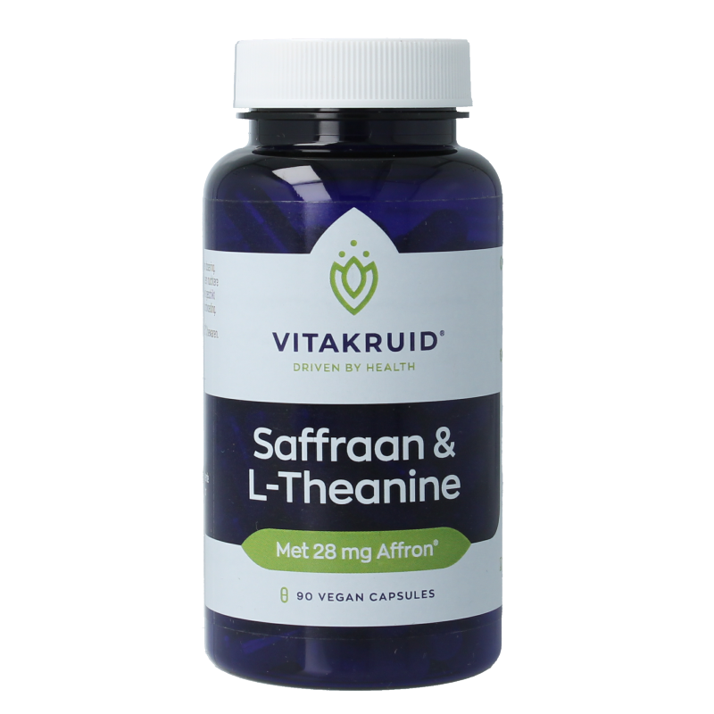 Vitakruid Saffraan 28mg (Affron) & L-Theanine 90 Vegetarische capsules